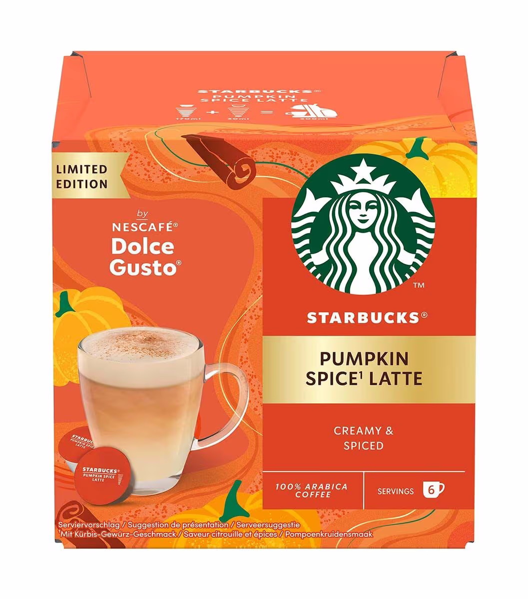 NESCAFE Dolce Gusto Starbucks Pumpkin Spice Latte Kaffeekapsel – Dolce Gusto Kapseln – orange
