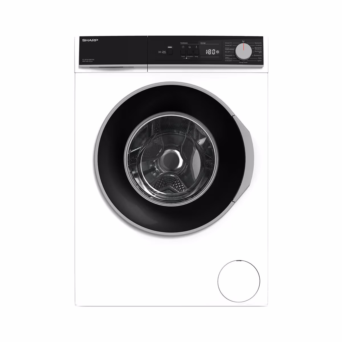 Image of Sharp ES-NFA814BW1NA-DE Waschmaschine Frontlader – schwarz / weiss