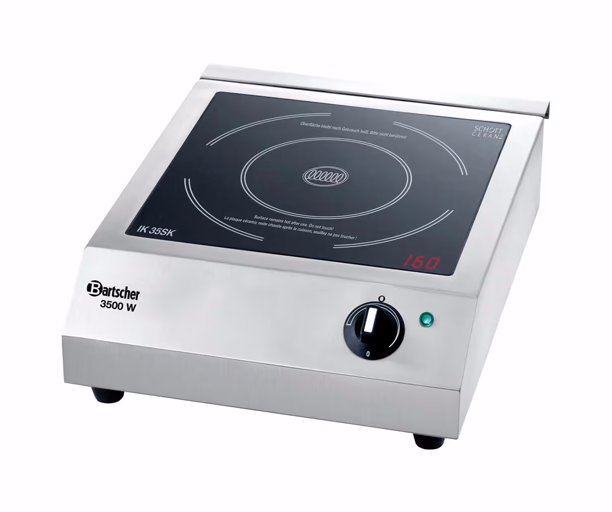 Bartscher Induktionskocher IK 35SK – Gastro Backofen/Gastro Kochfeld/Gastro Mikrowelle – schwarz