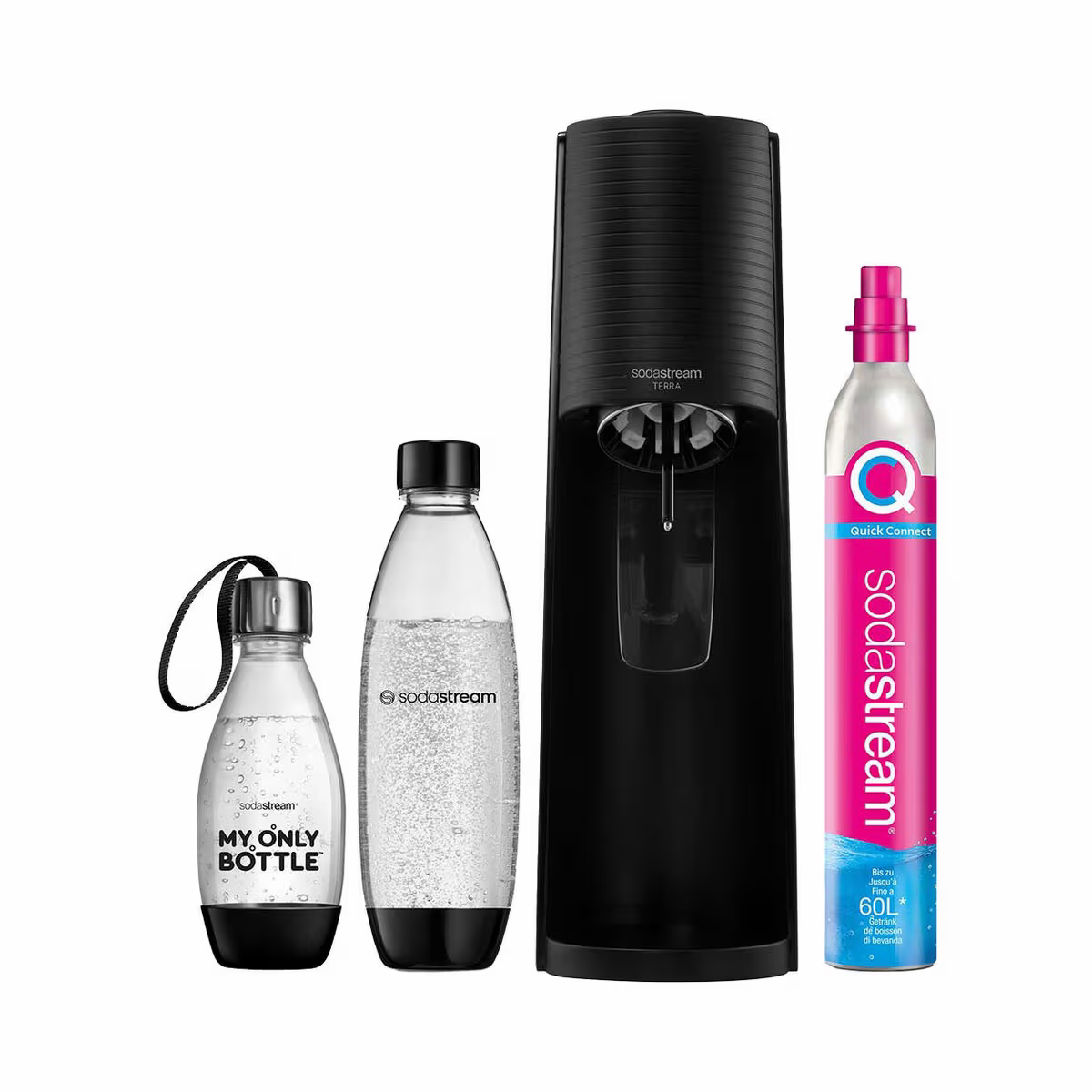Image of Sodastream TERRA Schwarz + 1x My Only Bottle Wassersprudler