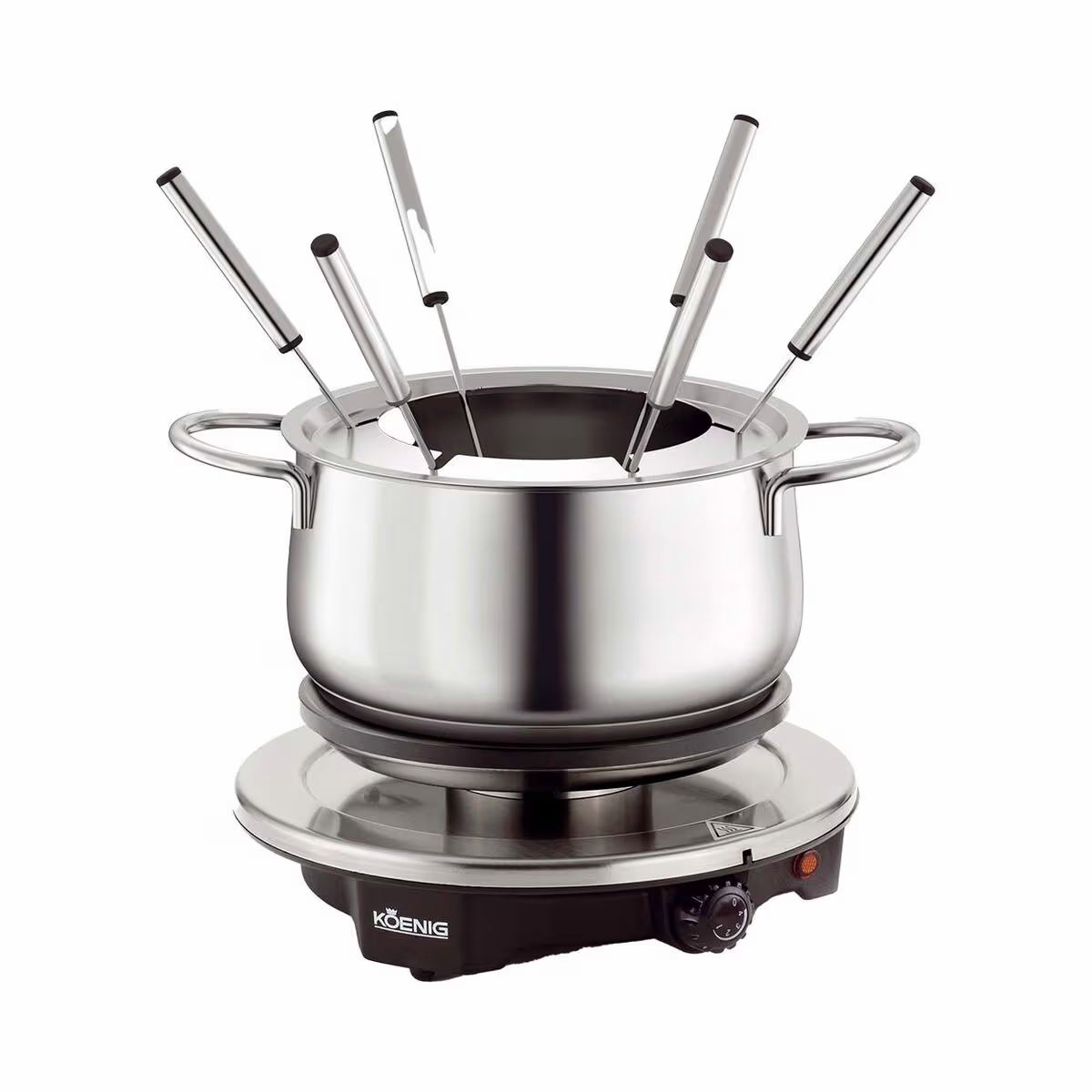 Image of Koenig Fondue-Set Chinoise/Bourguignonne – Fondue Set – silber