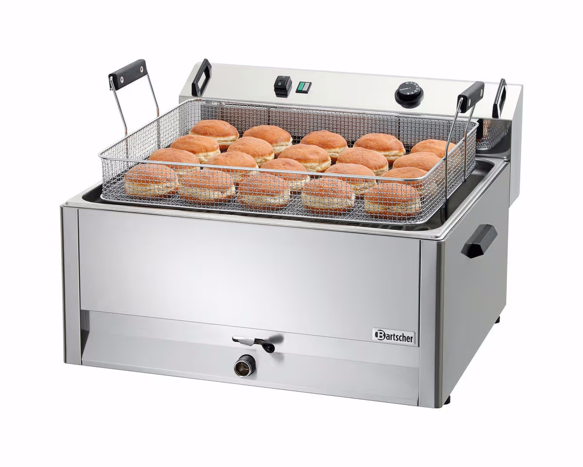 Bartscher Elektro-Backwarenfritteuse BF30E Gastro Fritteuse – Gastro Friteuse – grau