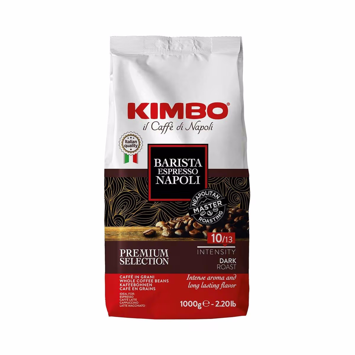 Kimbo Espresso Napoli 1000g Kaffeebohnen – schwarz