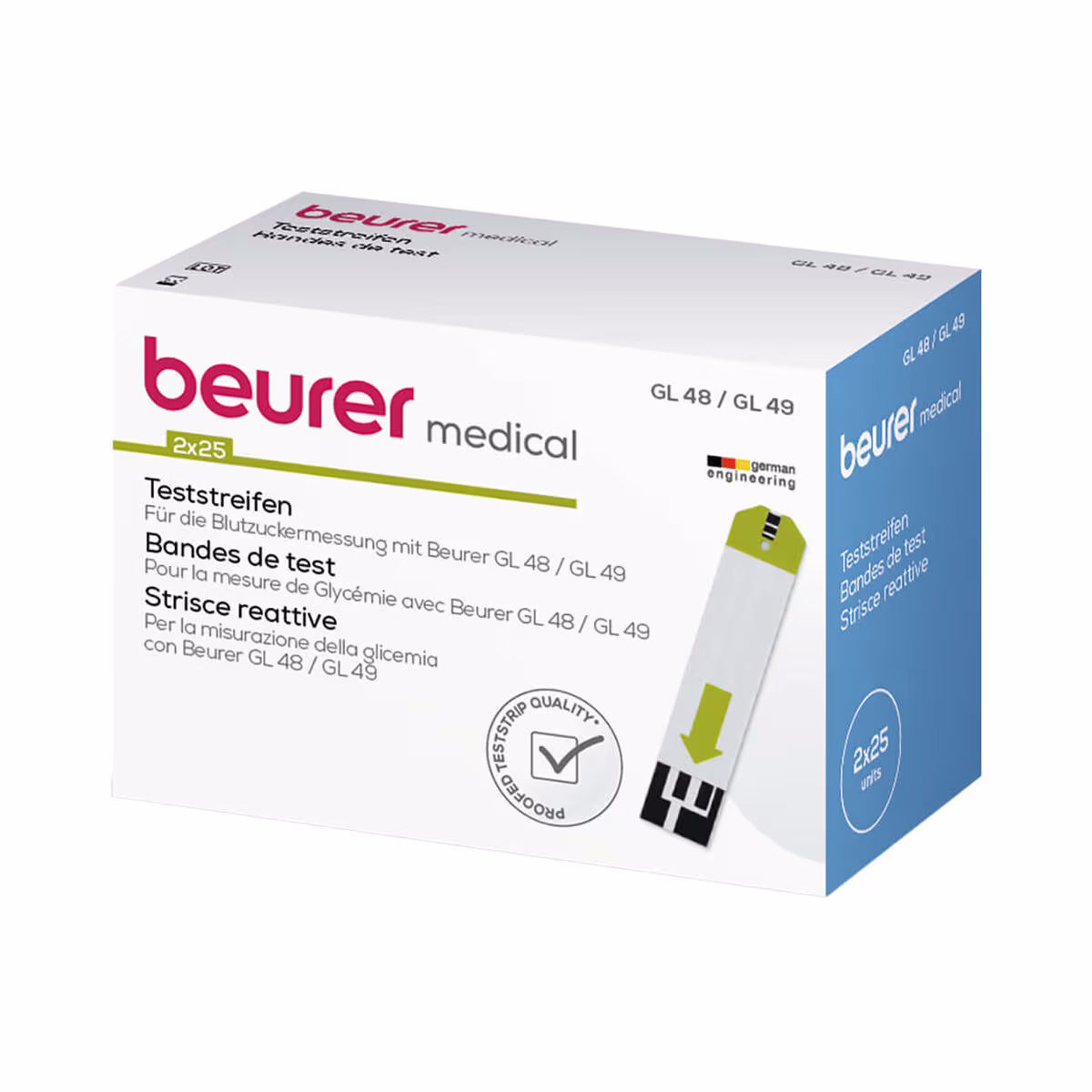 Beurer Teststreifen GL 48/49 2x25 Stk. – Gesundheit Zubehör – weiss
