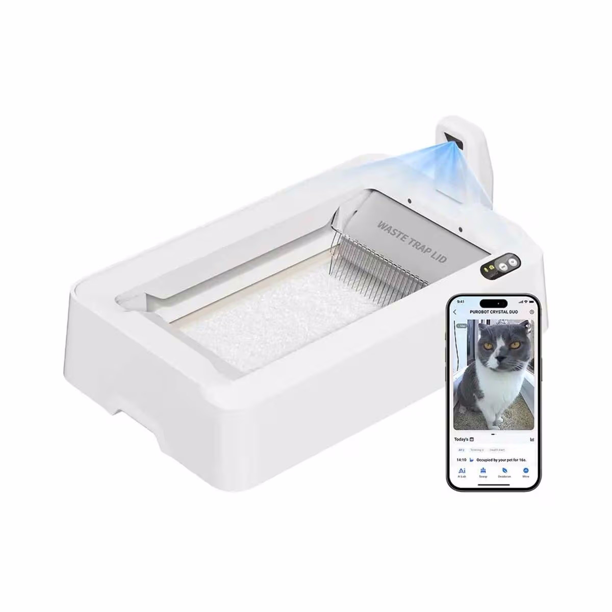 PETKIT PUROBOT CRYSTAL DUO Katzentoilette – Tierbedarf – weiss