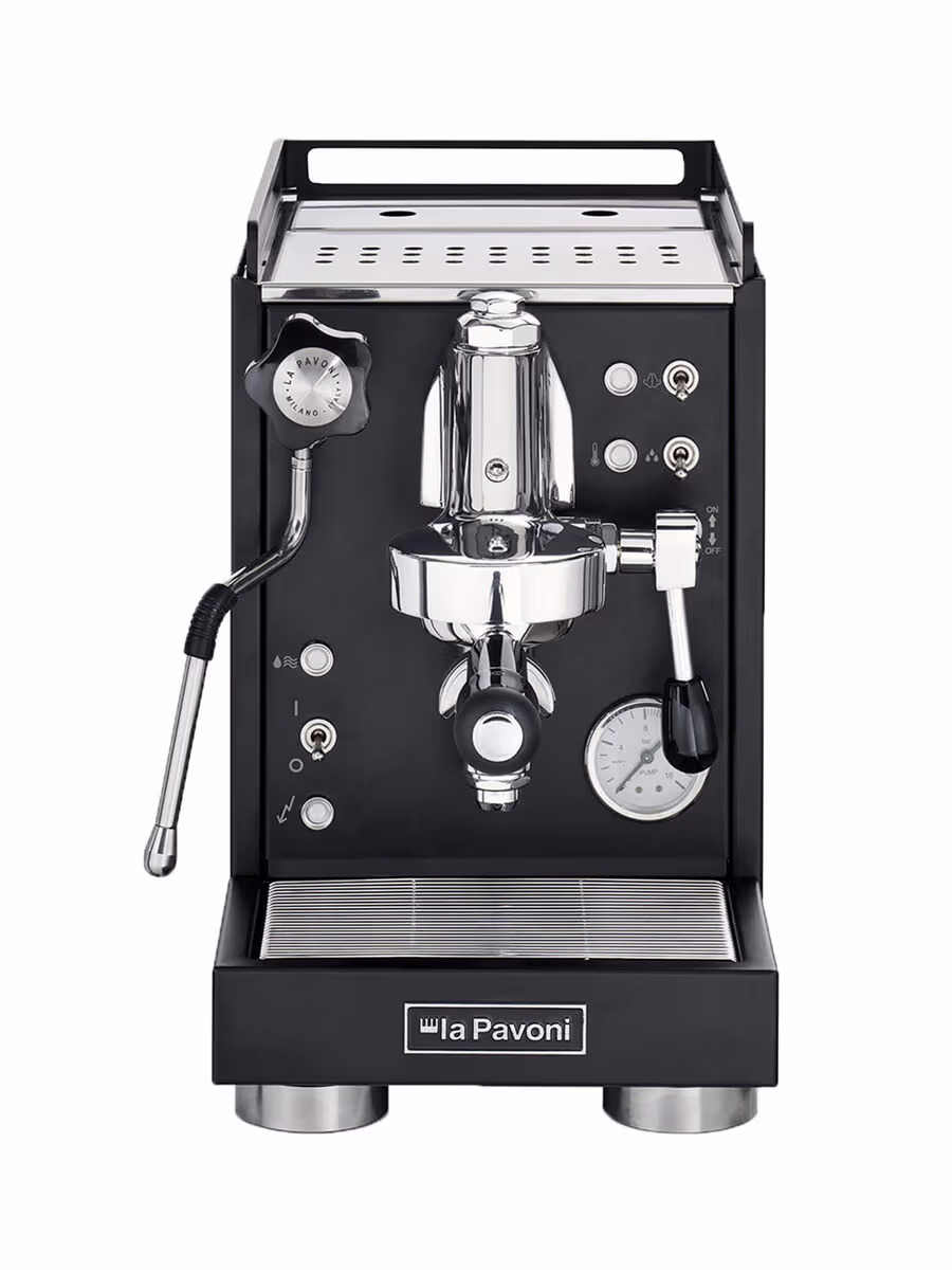 Image of La Pavoni Semiprofesssionell Mini Cellini Nera Siebträgermaschine – Siebträgermaschine/Espressomaschine – schwarz