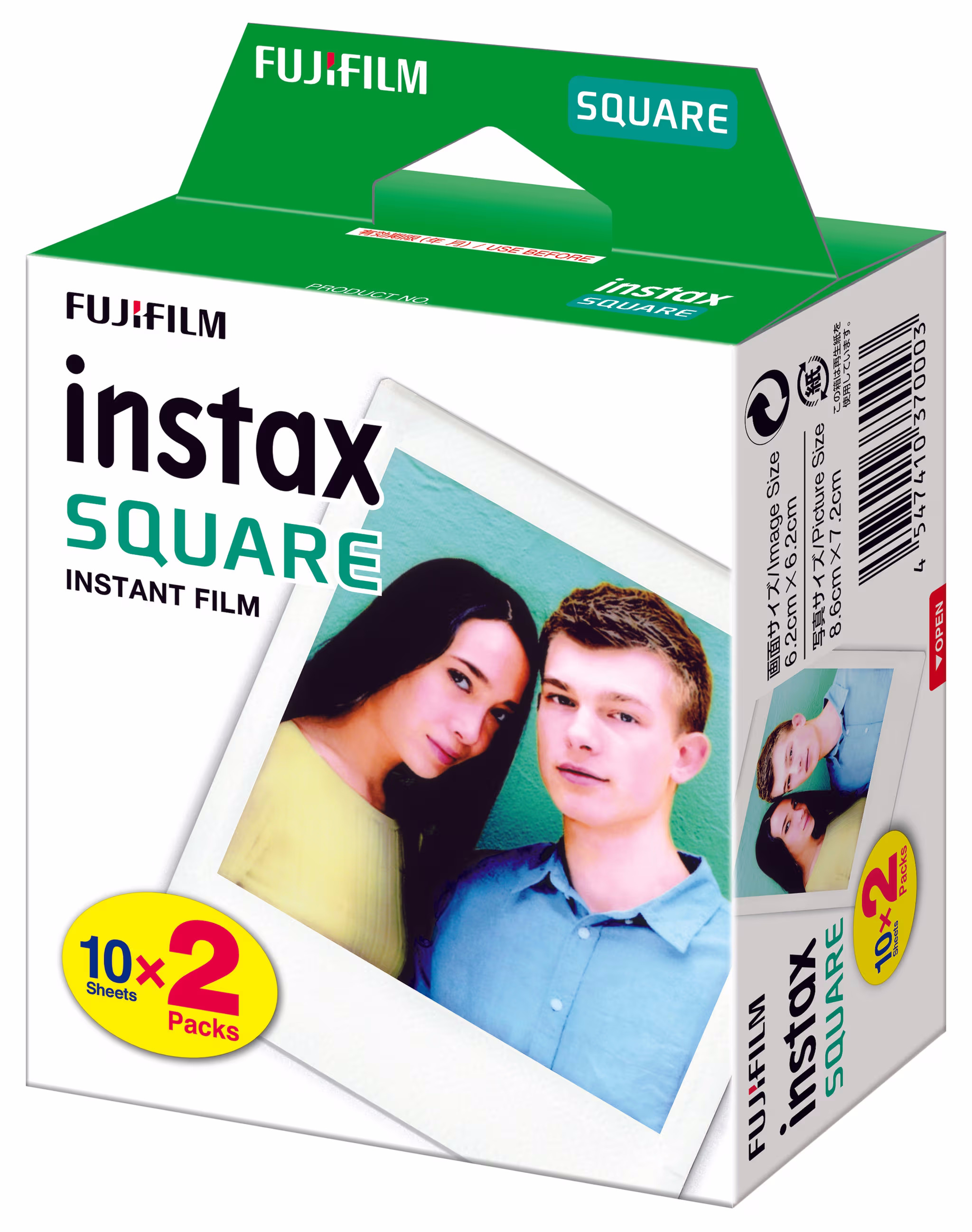 Fujifilm Instax Square Twin Film Sofort-Bild – Sofortbildkamera/Polaroid Kamera – weiss