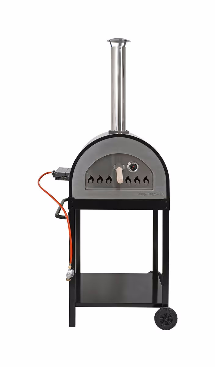 BBQ Dragon Pizzaofen Classic All in One – Holzkohlegrill/Kohlegrill – schwarz