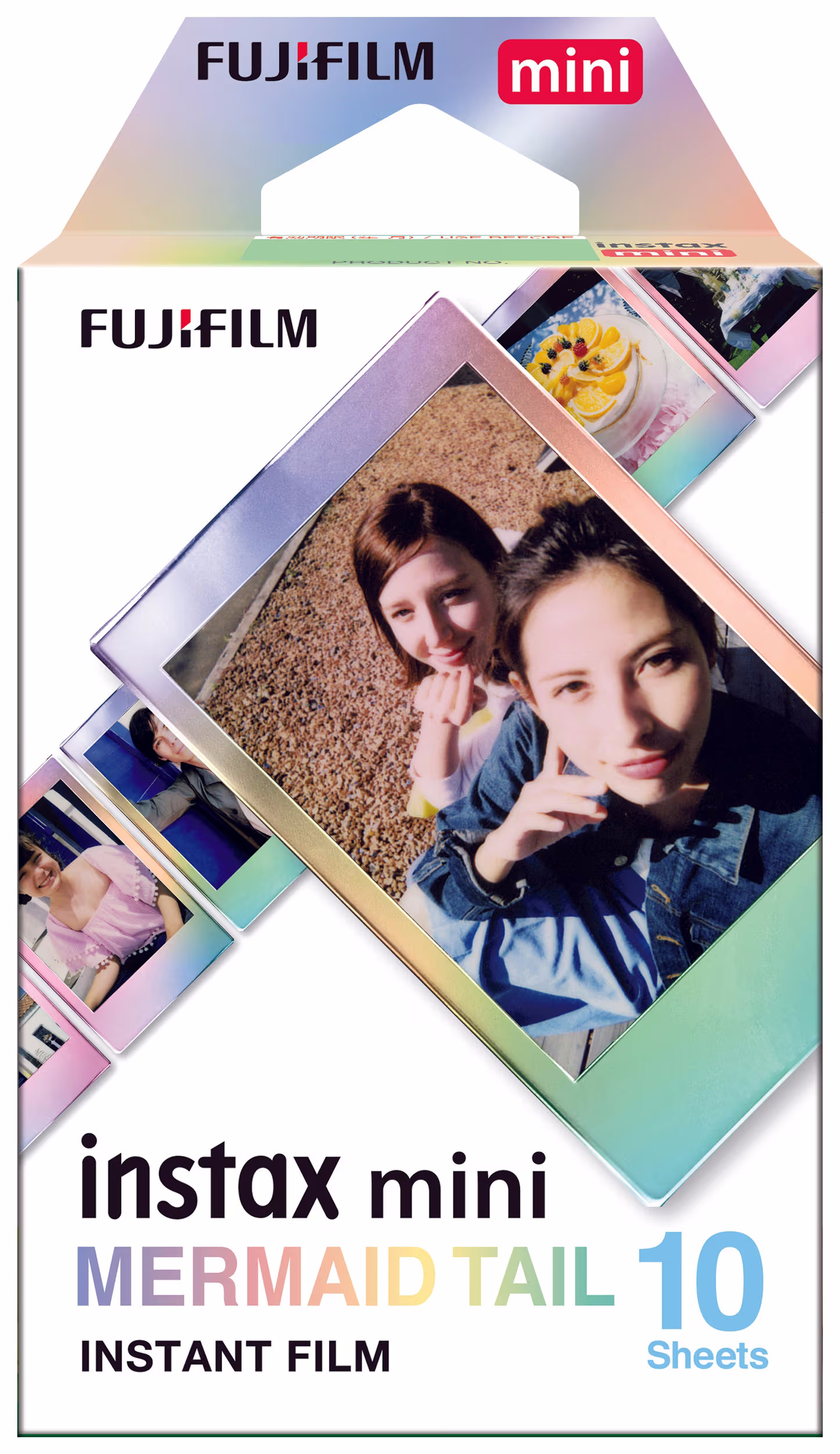 Fujifilm Instax Mini Film Mermaid Tail 10 Fotos Film Sofort-Bild – Sofortbildkamera/Polaroid Kamera – light pink
