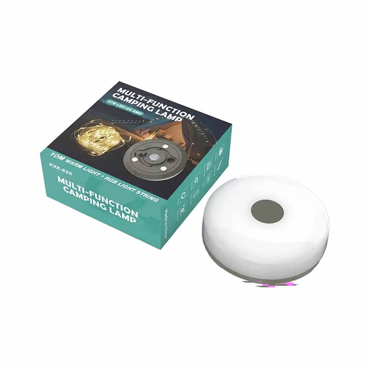 Image of No-Name LED aufrollbare Outdoorlichterkette – Deckenlampe/Wandlampe – weiss