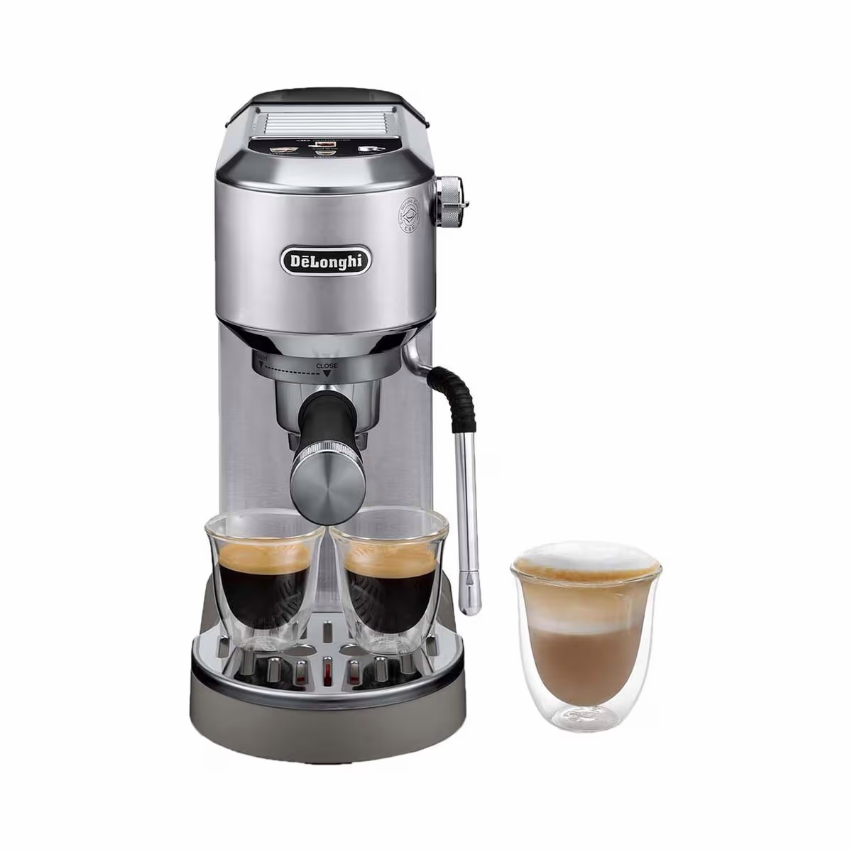 Image of De Longhi Dedica Duo EC890.M Espresso Maschine – Siebträgermaschine/Espressomaschine – chrom