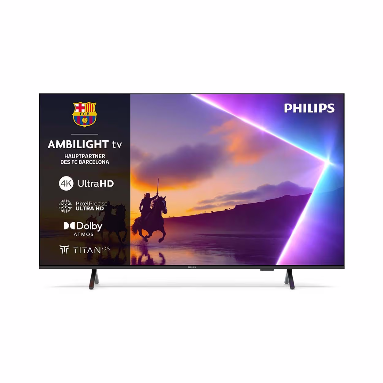 Image of Philips 55PUS8550 - 55", 4K UHD LED TV, Titan OS, 2025 QLED – Fernseher – schwarz