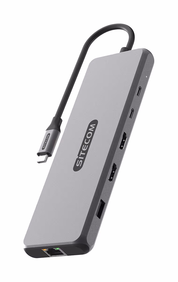 Sitecom 10 in 1 USB4 Multiport Adapter USB-Adapter – Dockingstation/USB Hub
