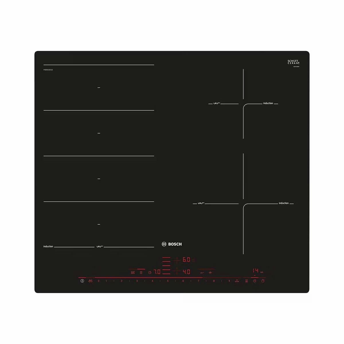 Image of Bosch PXE601DC1E Induktionskochfeld mit Touch-Display