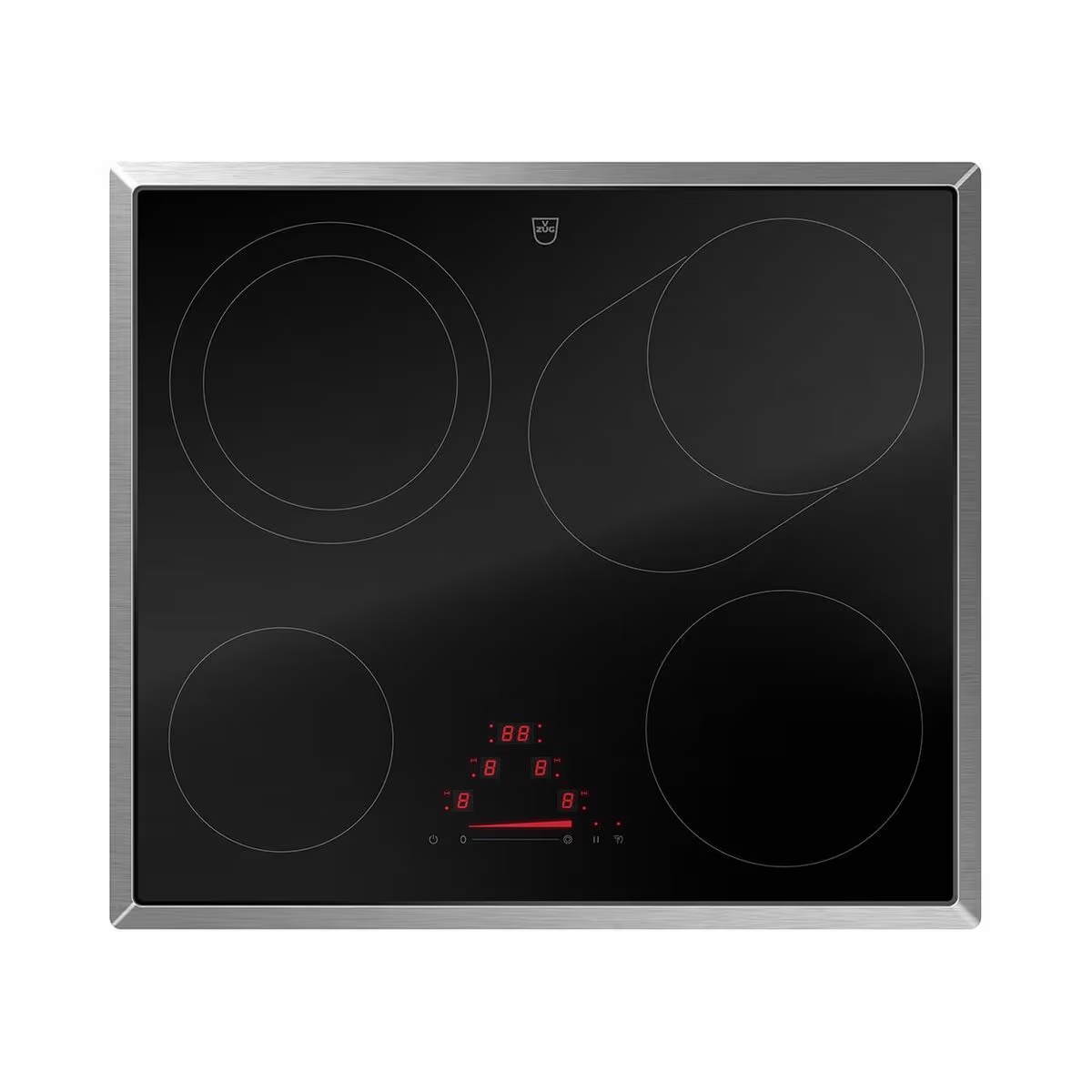 Image of V-ZUG CookTop V4000 A604B 3117100000 Glaskeramik Kochfeld mit Touch-Display