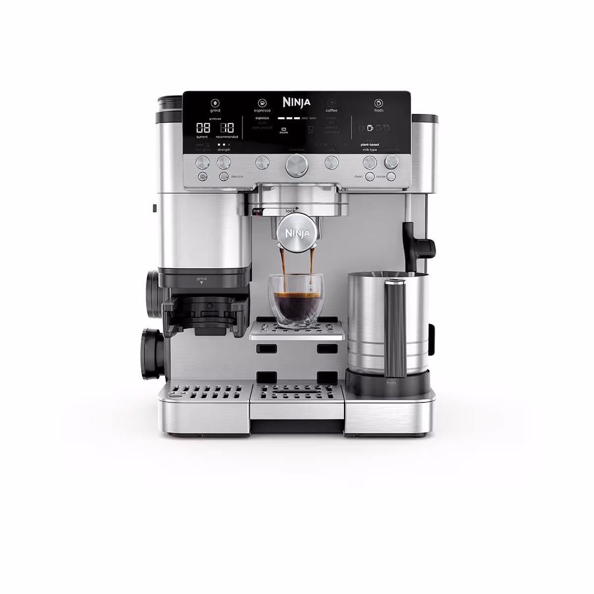 Image of Ninja ES601CH Luxe Café Premier Kaffeemaschine – Siebträgermaschine/Espressomaschine – edelstahl / schwarz