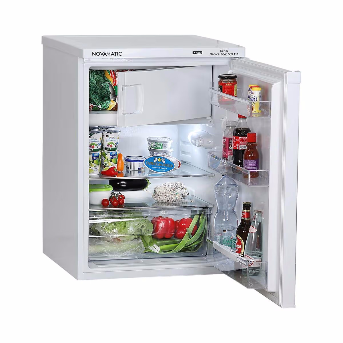 Novamatic KS 136 Mini Kühlschrank – Mini Kühlschrank freistehend – weiss