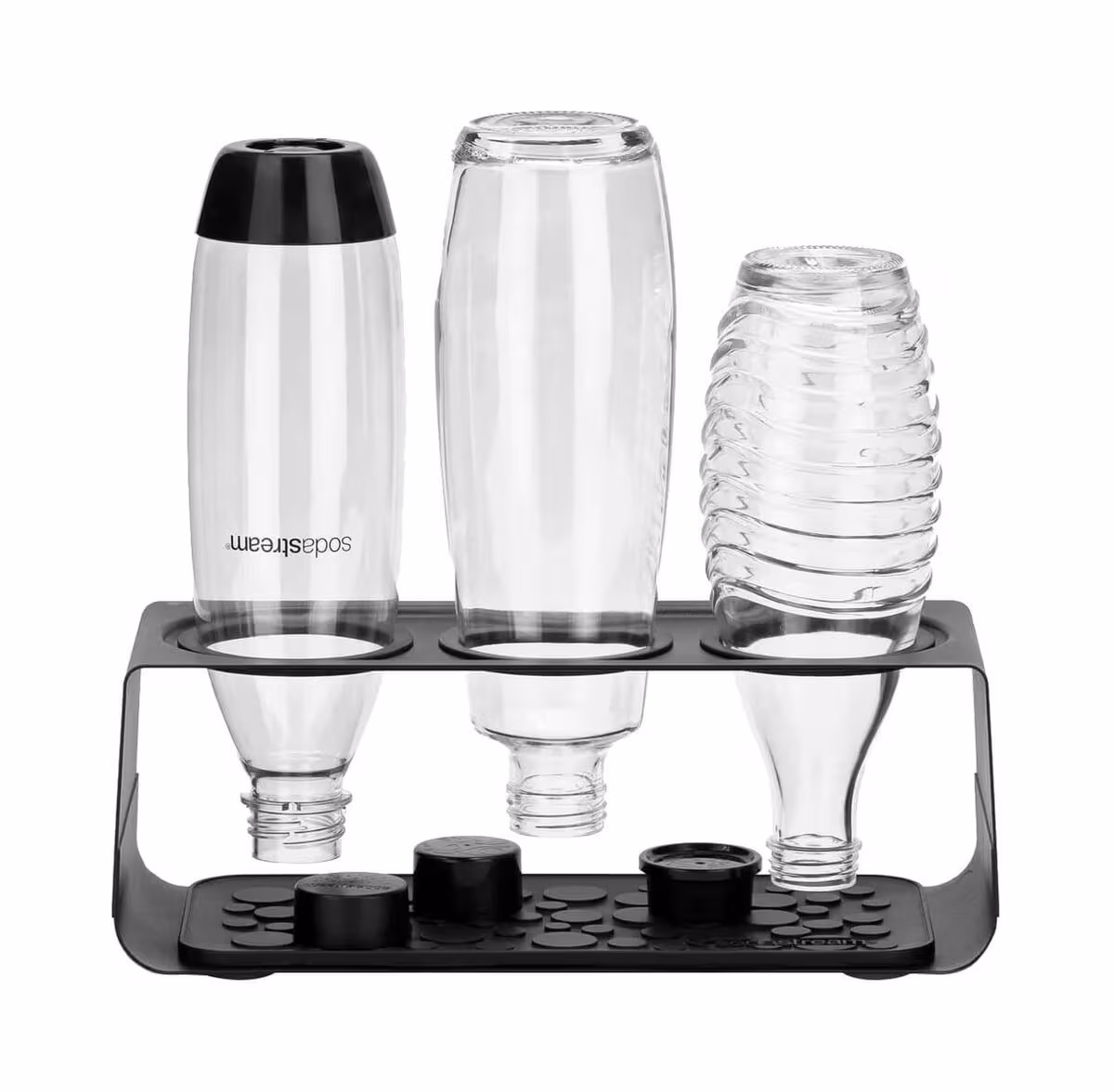 Sodastream Flaschenabtropfhalter Abtropfständer – Wassersprudler Zubehör – schwarz