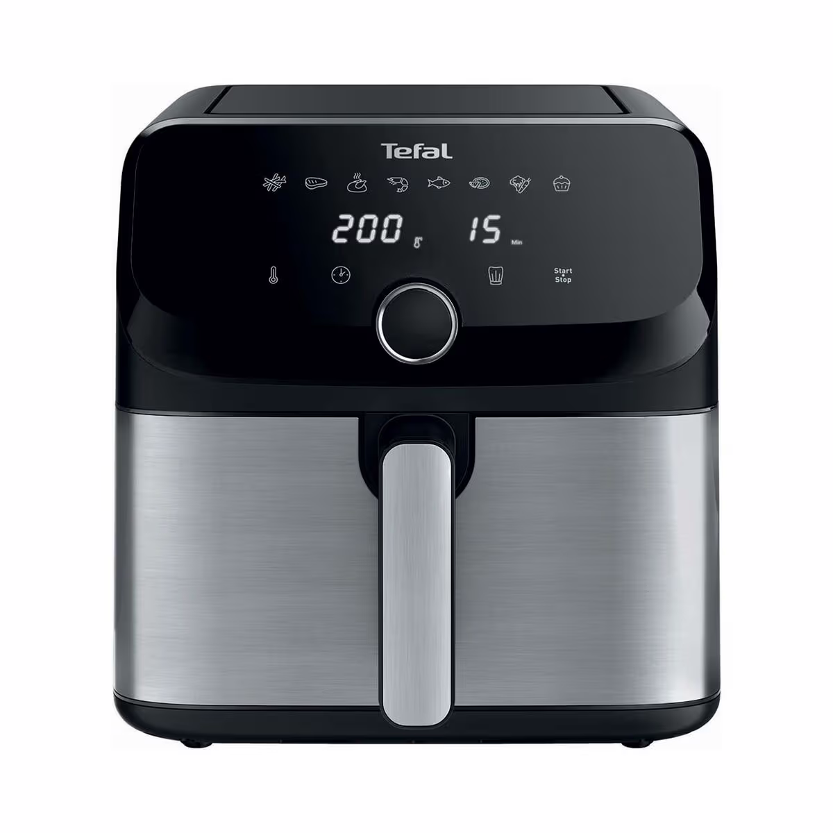 Image of Tefal Easy Fry Mega Heissluftfritteuse – Airfryer - Friteuse – edelstahl / schwarz