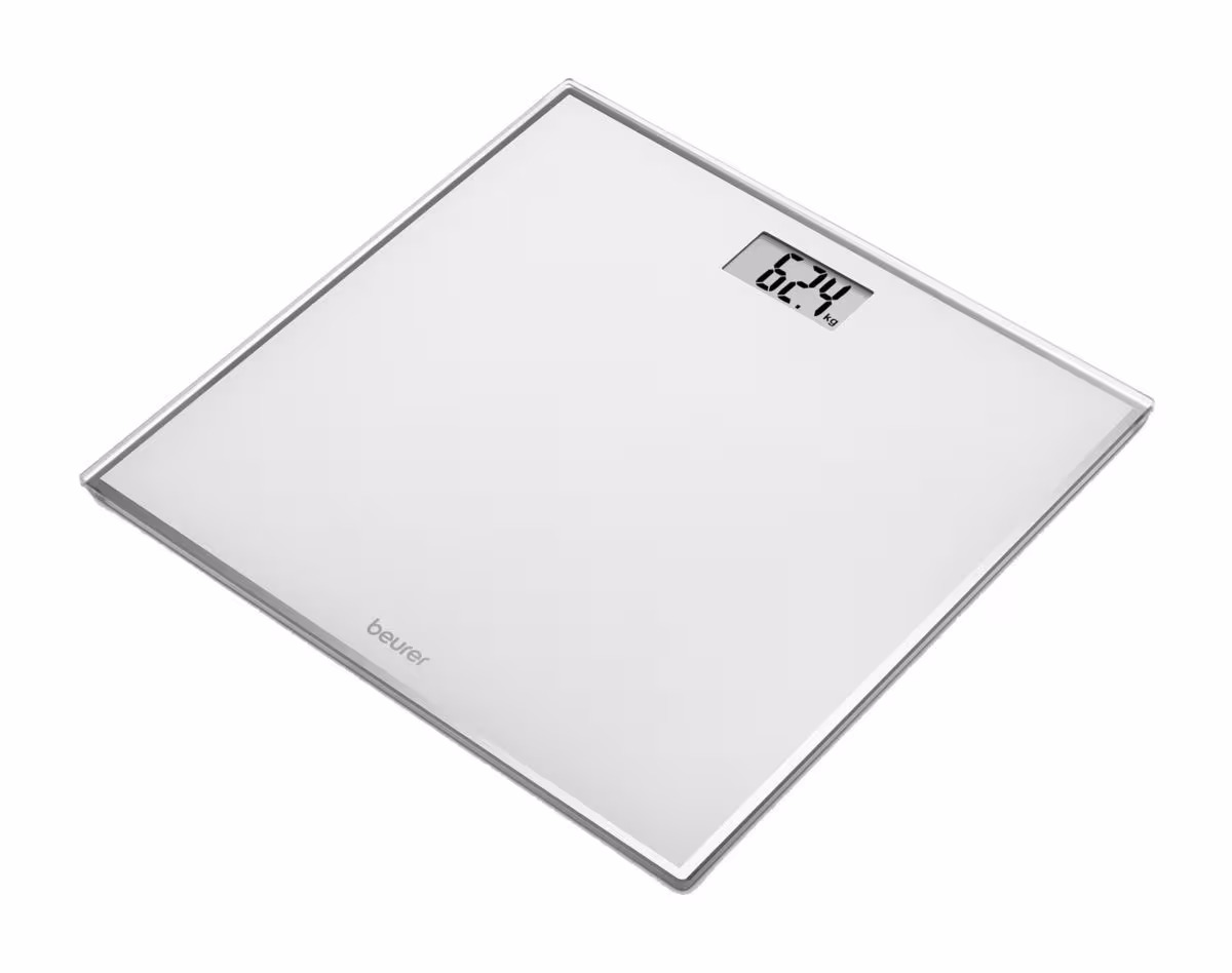 Beurer GS 120 Kompakt Glaswaage Personenwaage – Personenwaage/Körperwaage – silber
