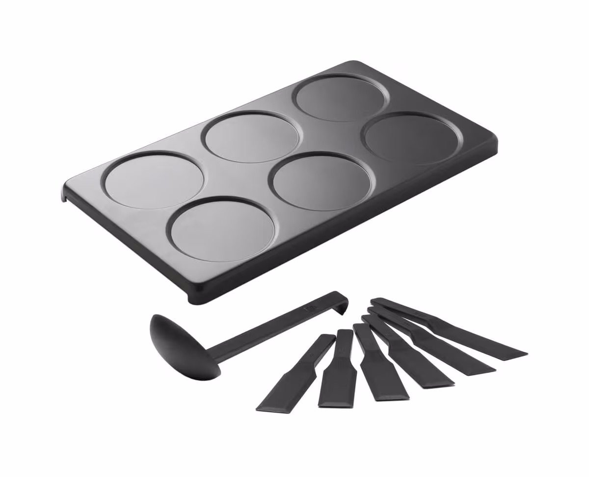 Stöckli Grill- und Crêpeplatte – Raclette Zubehör/Fondue Zubehör – schwarz