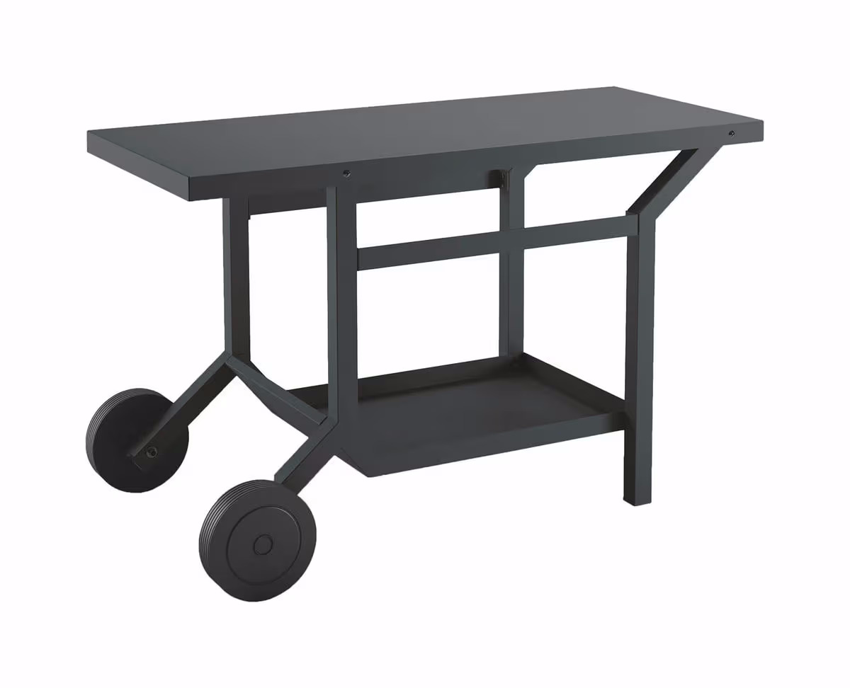 Forge Adour Roll-Tisch für Plancha, anthrazit matt Roll-Tisch für Plancha – Grill Ablage/Grill Rollwagen/Grill Erweiterung – grau