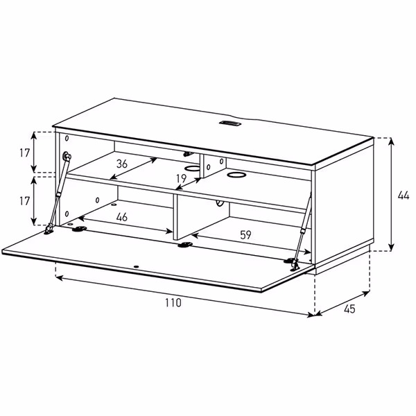 Balcar STA110F-WHT-WHT-BS TV-Möbel – TV Möbel – weiss