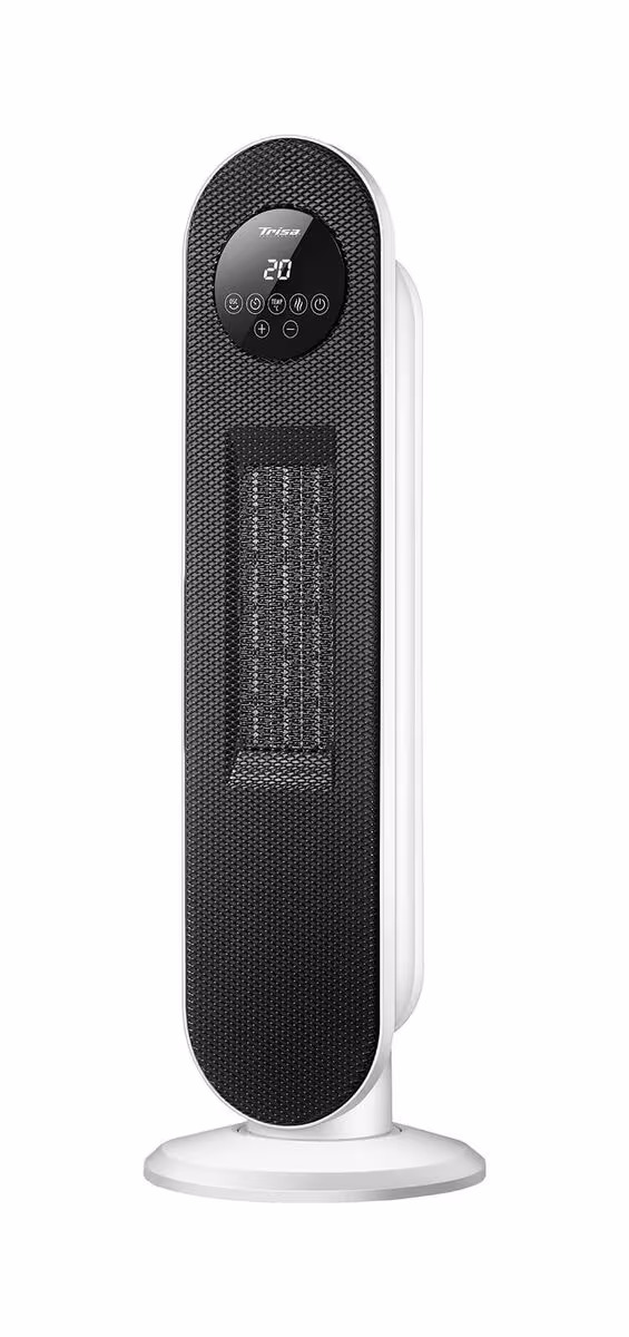 Trisa 2-in-1 Cozy Air Heizlüfter Heizlüfter und Ventilator – schwarz / weiss