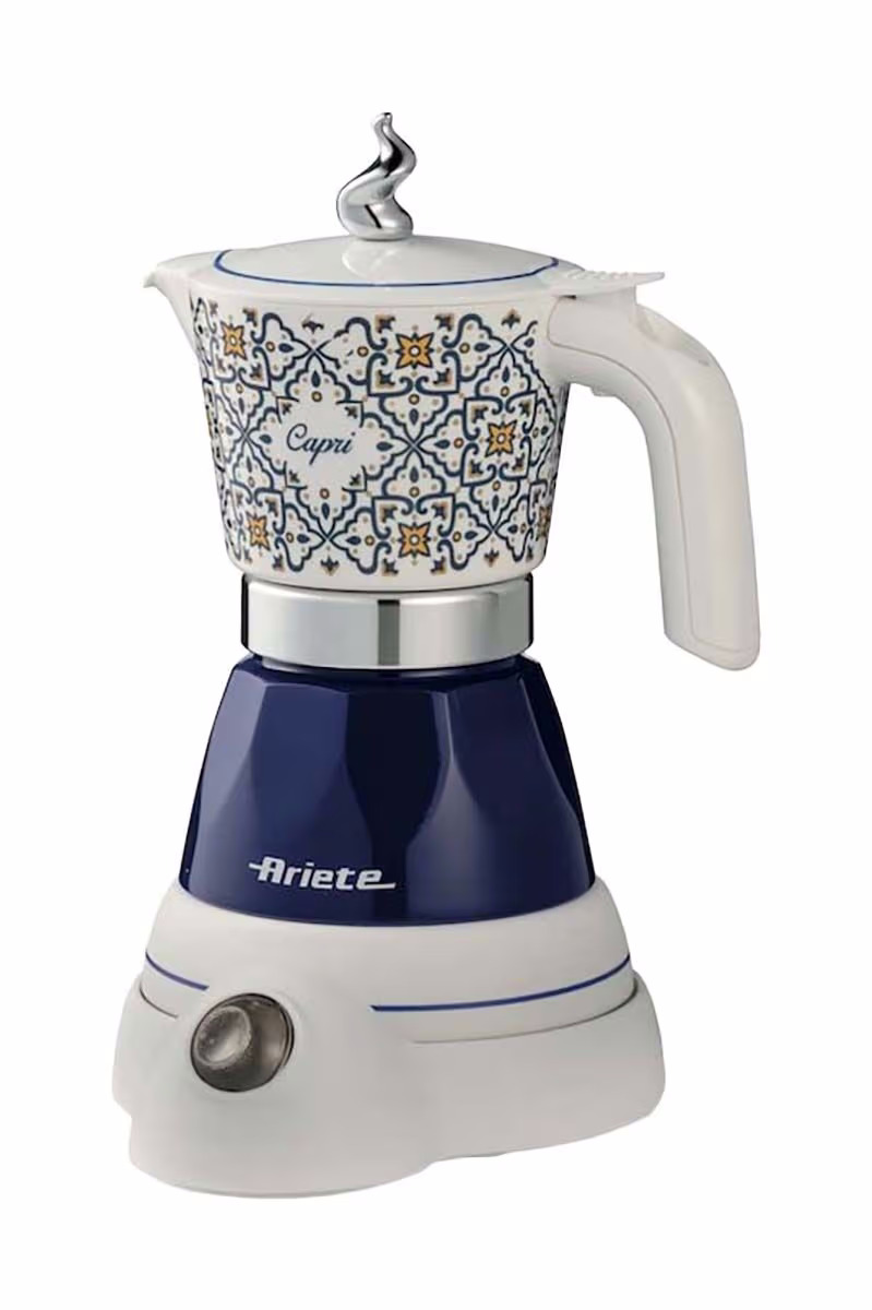 Ariete 1358-CAP Moka-Kaffeemaschine – Filterkaffeemaschine – weiss / blau