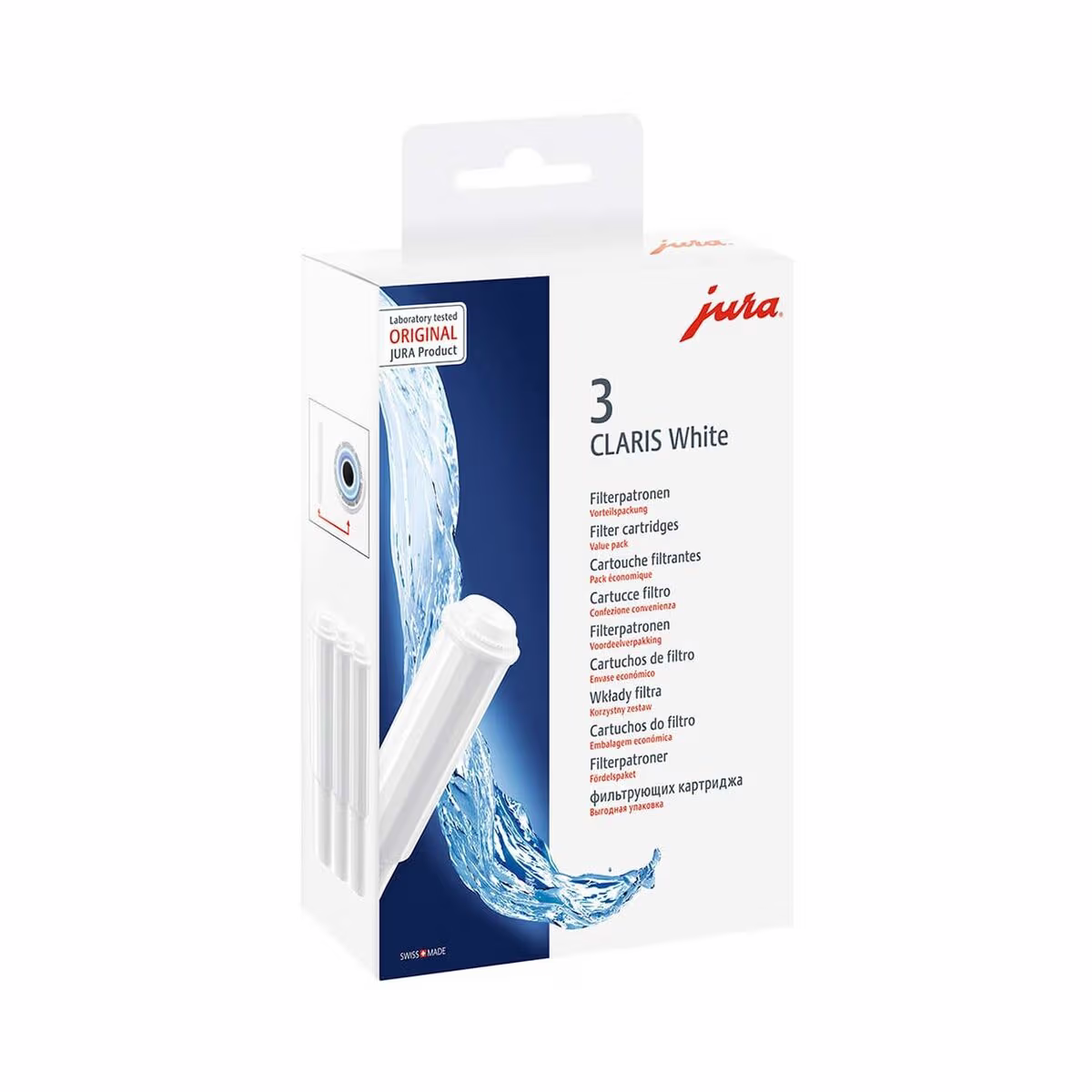 Image of JURA Filterpatrone CLARIS White 3er Set CLARIS White Filter (3 Stk) – JURA Pflegeprodukte Haushalt