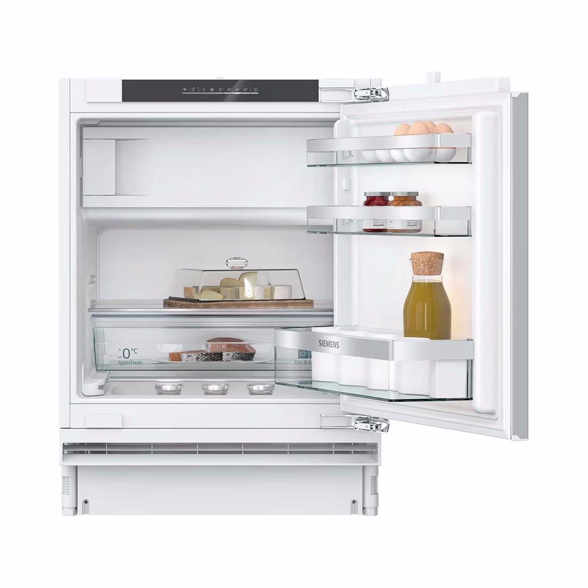 Siemens iQ500, Unterbau-Kühlschrank mit Gefrierfach, 82 x 60 cm, Flachscharniermit Softeinzug KU22LADD0H Einbau Kühlschrank 60cm vollintegriert –