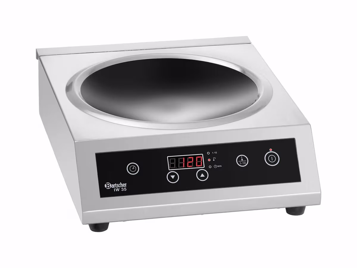 Bartscher Induktionswok IW-35 – Gastro Backofen/Gastro Kochfeld/Gastro Mikrowelle – schwarz