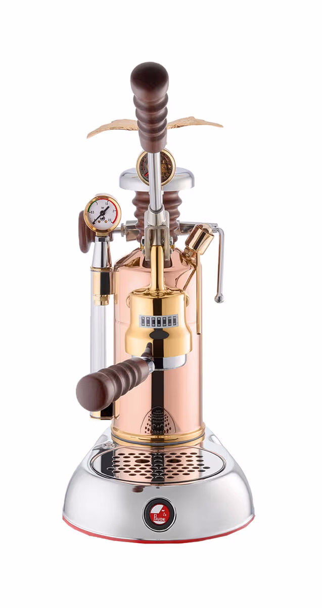 Image of La Pavoni Esperto Edotto Handhebel-Espressomaschinen – Siebträgermaschine/Espressomaschine – messing