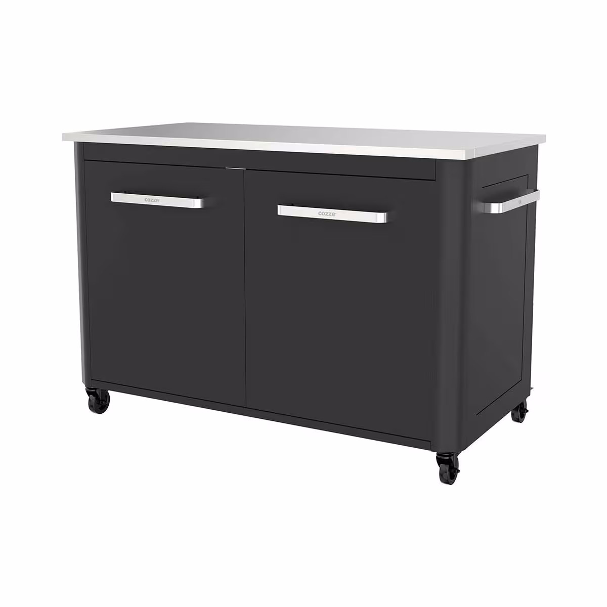 Image of Cozze 90526 Aussenküche-Mobiliar – Grill Ablage/Grill Rollwagen/Grill Erweiterung – schwarz