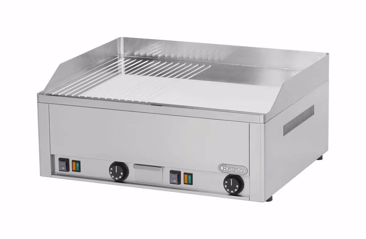 Bartscher Elektro-Griddleplatte 650, Chrom 1/2-1/2 – Gastro Grill/Griddleplatte – edelstahl
