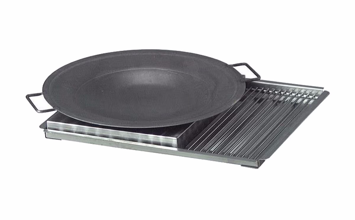 Blaser Trösch Zubehörset für Profi 3 Wok-Pfanne, Adapter, Rost und Flammenabdeckung (G90125) – Grillschale/Grillpfanne/Grillgeschirr