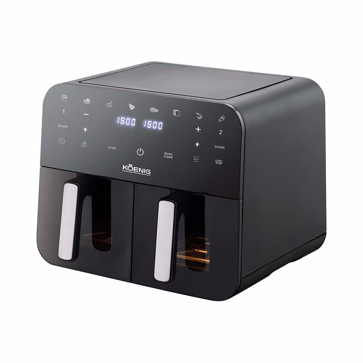 Image of Koenig Quick & Pure 5 2x 4.5L Heissluftfritteuse – Airfryer - Friteuse – schwarz