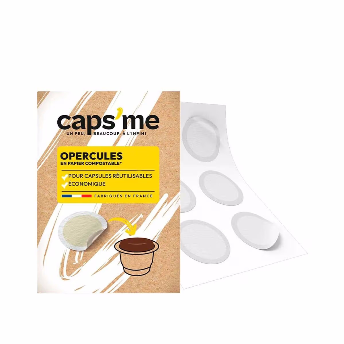 Image of CAPS ME Papierdeckel Nespresso 102 Stück Papierdeckel zu Edelstahl-Nespressokapseln – Diverses Kaffeemaschinen & Teemaschinen Zubehör – weiss