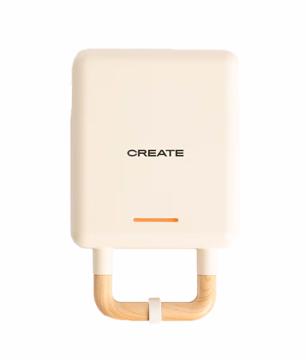 CREATE STONE 2 IN 1 COMPACT vanille Sandwich Maker – Sandwichmaker/Sandwichtoaster – vanilla