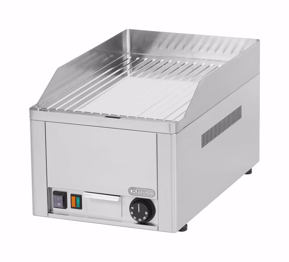Bartscher Elektro-Griddleplatte 320, Chrom gerillt – Gastro Grill/Griddleplatte – edelstahl