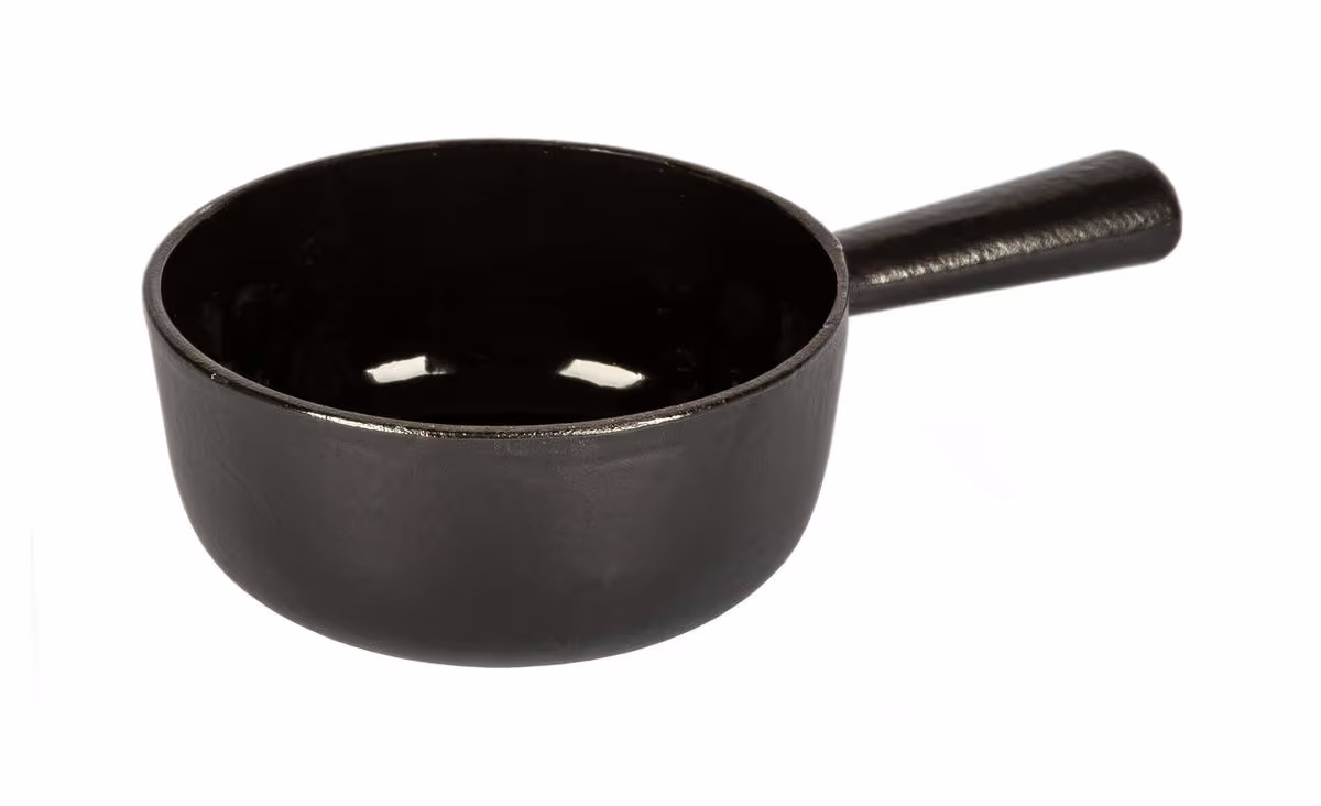 Stöckli Käsefonduecaquelon Classic schwarz 14 cm – Fondue Caquelon
