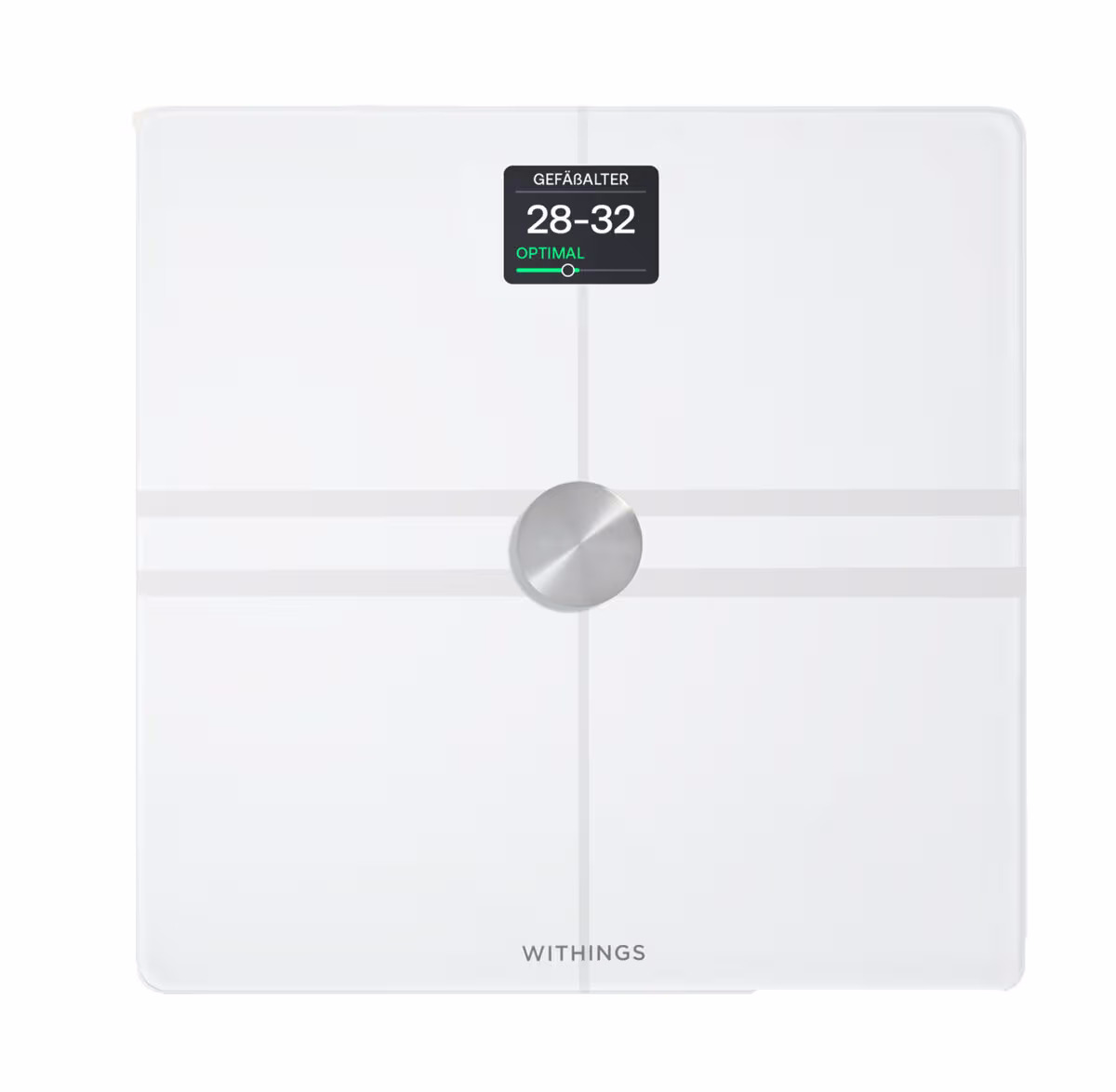 Withings Body Comp White Analyse-Körperwaage – Körperanalysewaage/Körperfettwaage – weiss