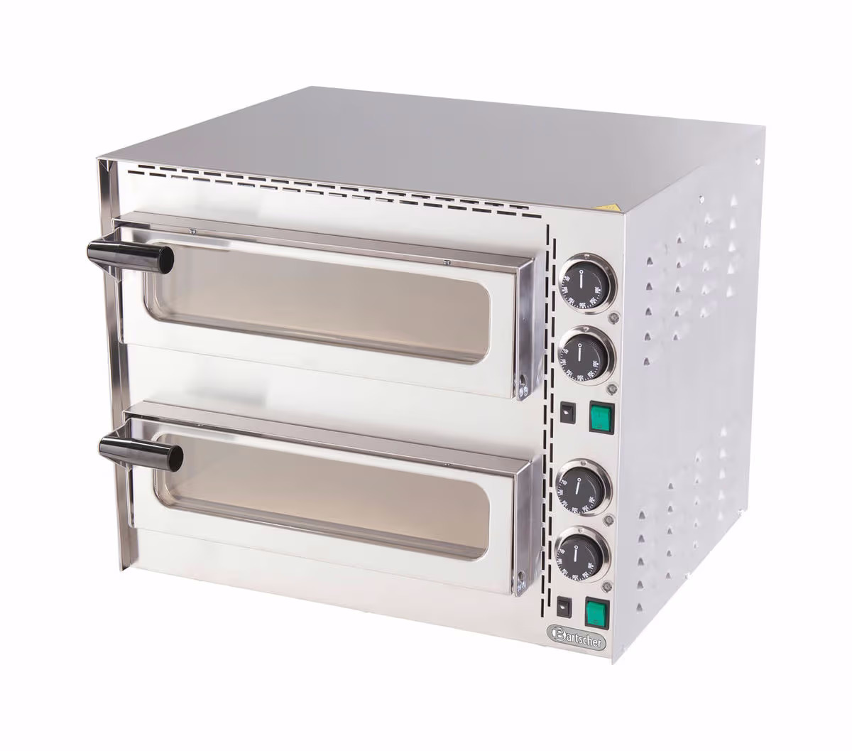 Image of Bartscher Zweikammer-Pizzaofen Mini Plus 2 – Gastro Backofen/Gastro Kochfeld/Gastro Mikrowelle – edelstahl