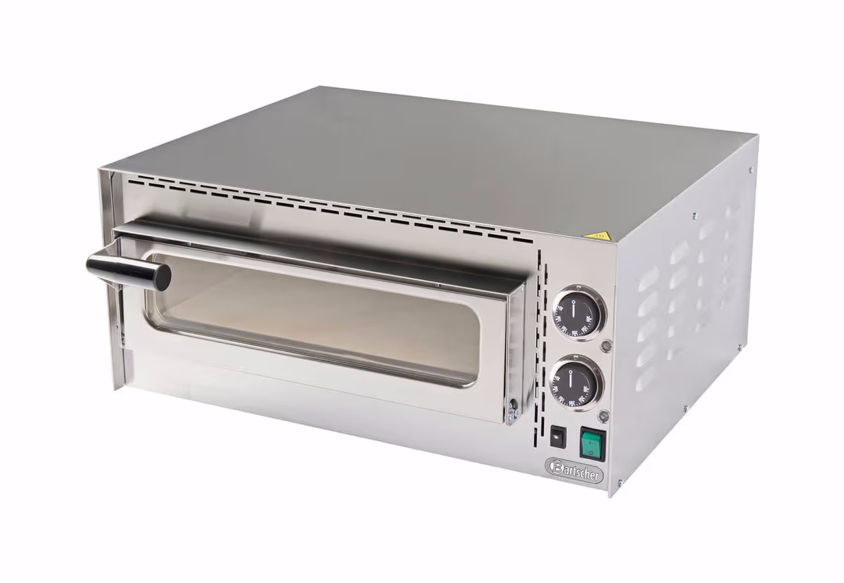 Bartscher Einkammer-Pizzaofen Mini Plus 1 – Gastro Backofen/Gastro Kochfeld/Gastro Mikrowelle – edelstahl