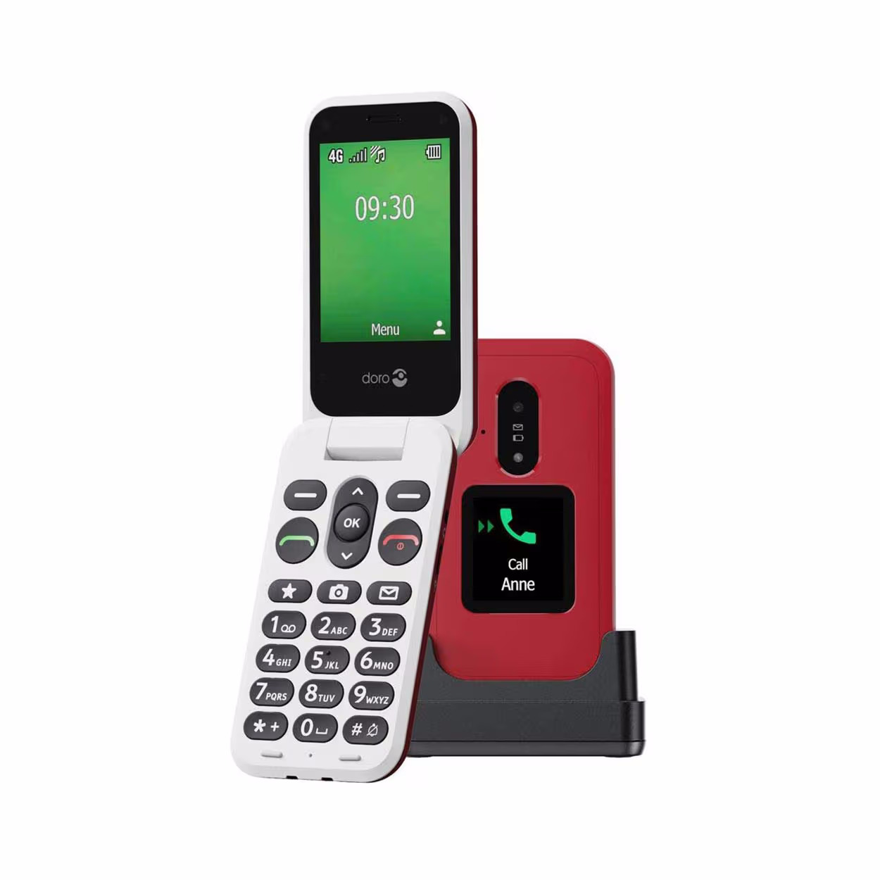 Doro Leva E30 RED/WHITE Smartphone – Diverse Smartphones & Handys – weiss / rot
