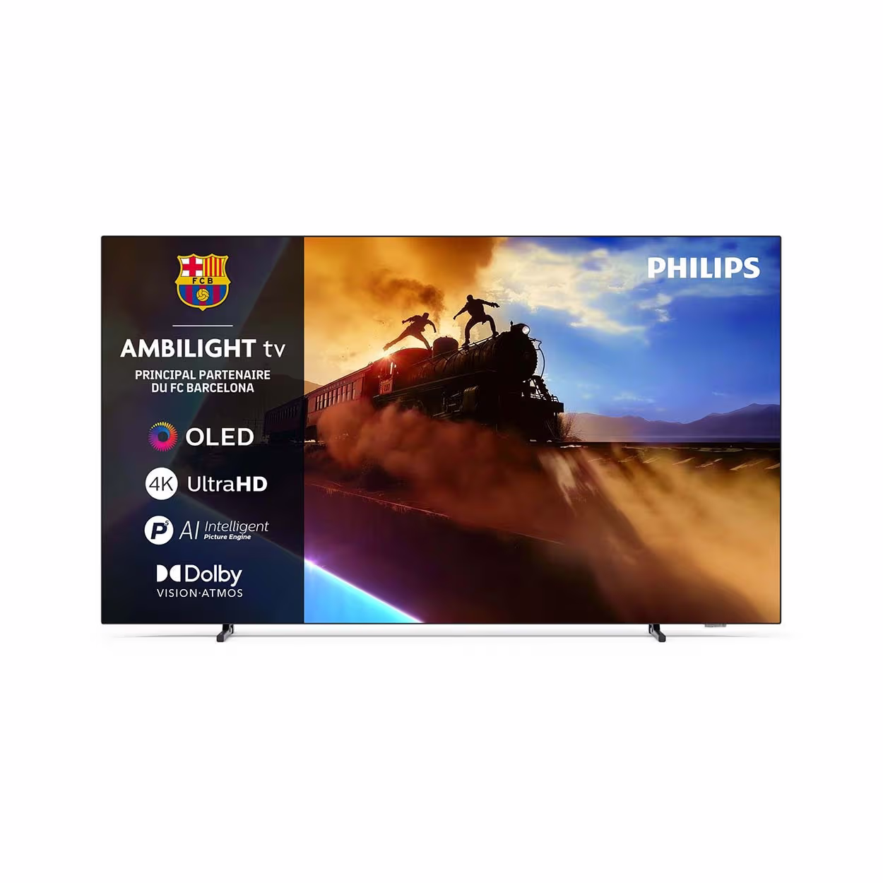 Image of Philips 55OLED760 - 55", 4K UHD OLED TV, Ambilight, Titan OS, 2025 4K OLED TV – Fernseher – metallic