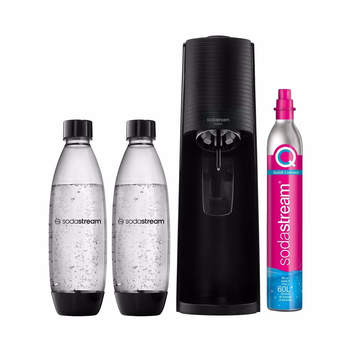 Image of Sodastream TERRA Schwarz Mega Pack Wassersprudler