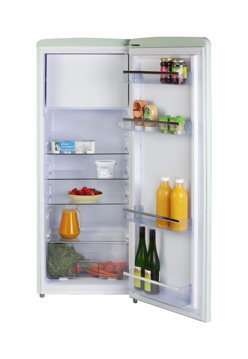 Image of Domo DO91701R Retro Kühlschrank D - 218 L mintgrün Kühlschrank freistehend – mint green