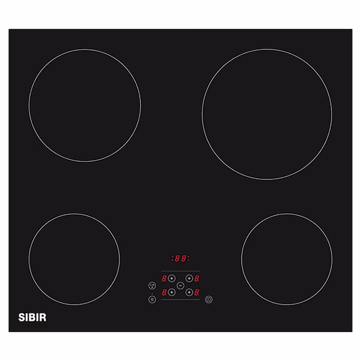 Image of Sibir GK4330FT BlackDesign Toptronicc Induktionskochfeld mit Touch-Display – Glaskeramik Kochfeld mit Touch-Display