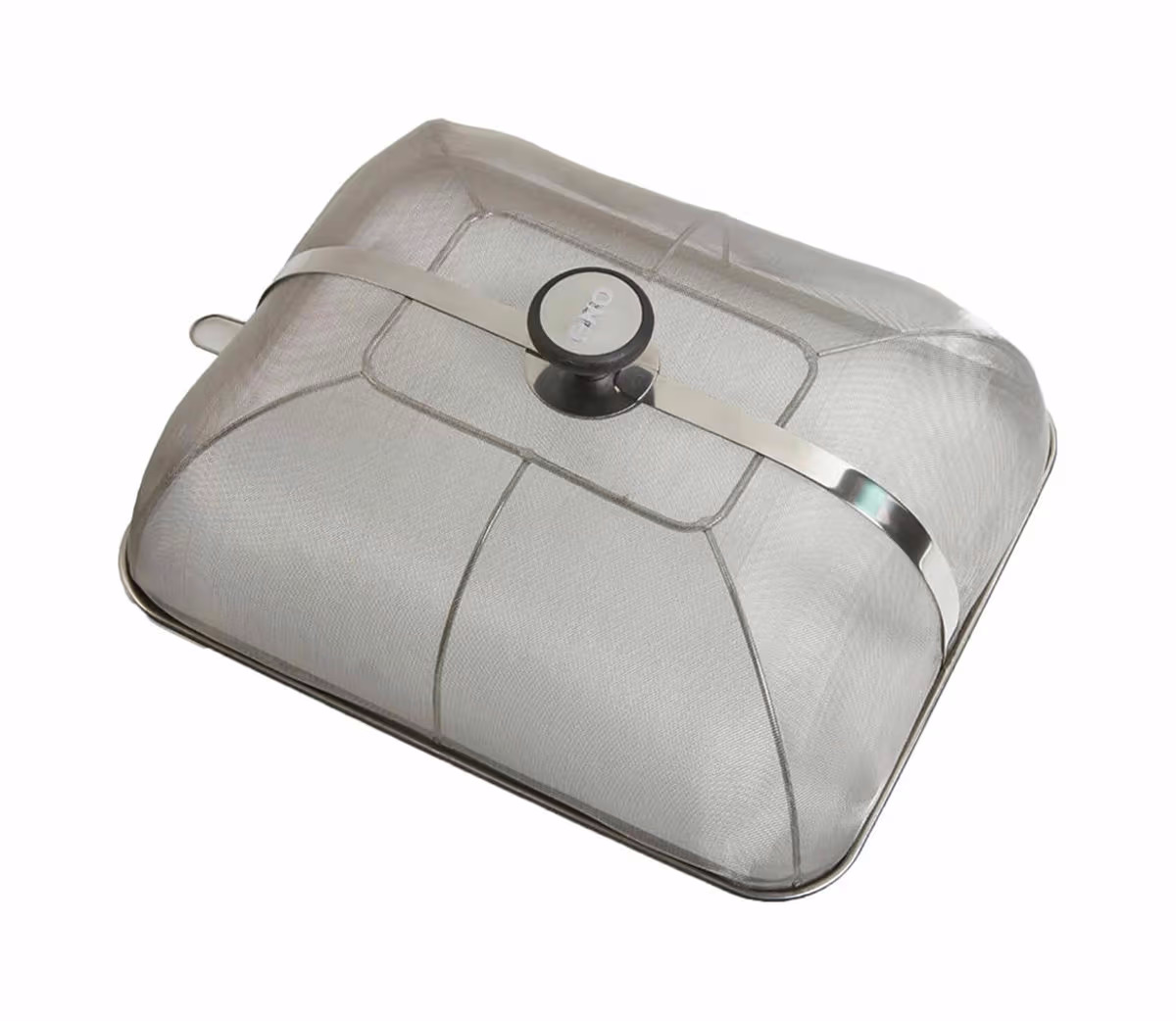 ENO Spritzschutzhaube 28cm – Grillschale/Grillpfanne/Grillgeschirr – silber